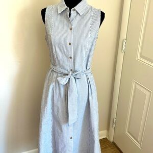Ann Klein | Seersucker Button Down | Summer Dress | Size: 6